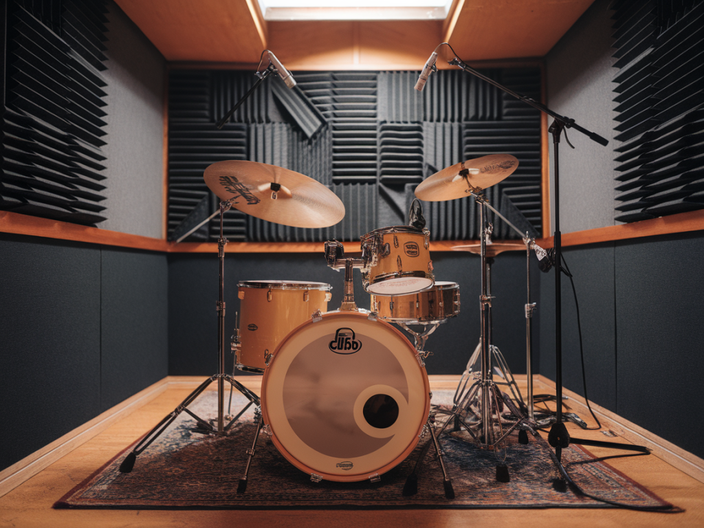 How to mic a roomy 1970s jazz kit in a tiny bedroom using a single room mic, a ribbon pair and one reverb trick